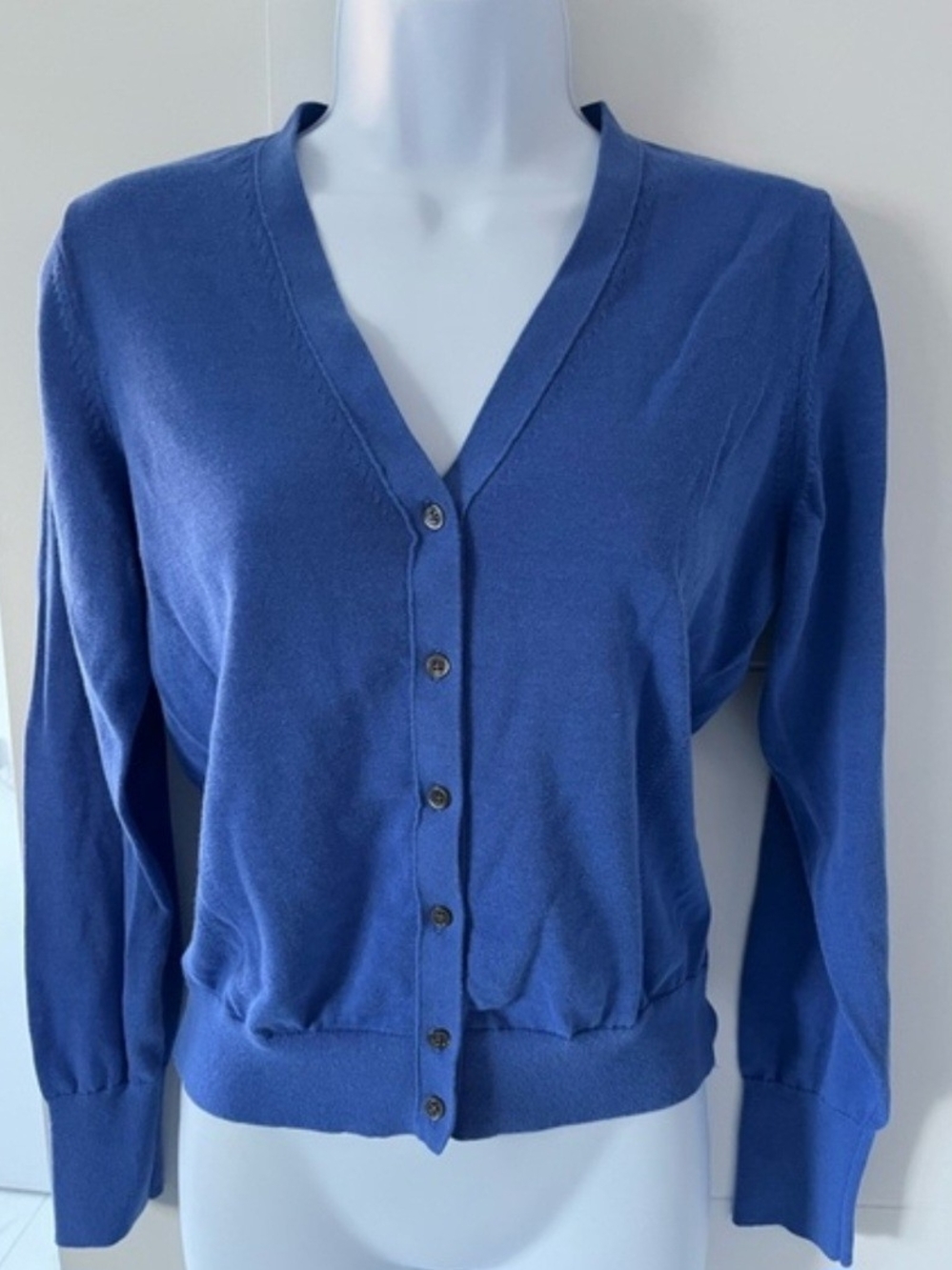 Banana Republic Royal Blue V-Neck Cardigan